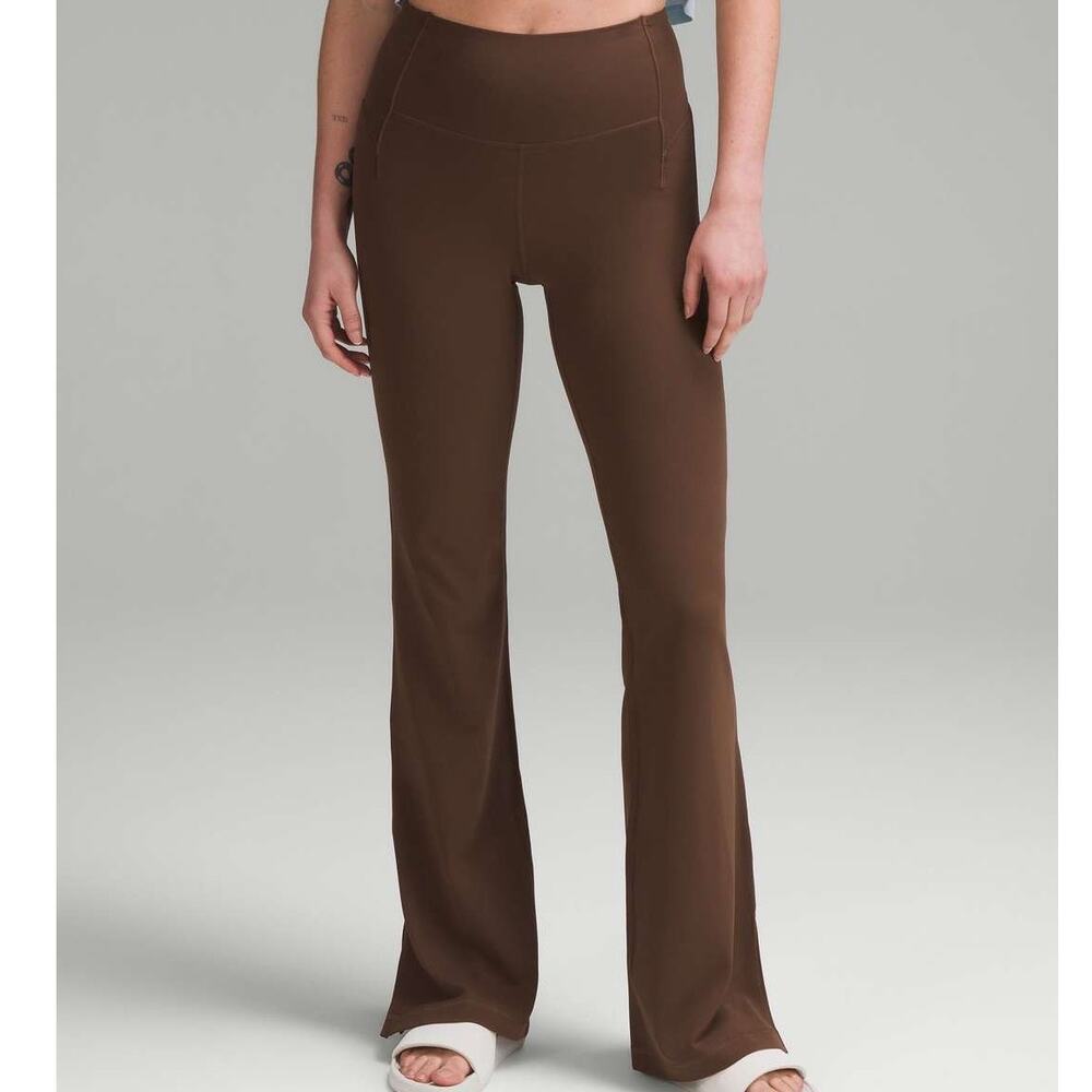 Lululemon Groove High-Rise Split-Hem Flared Pant Nulu Java Women's Size 2 NWT